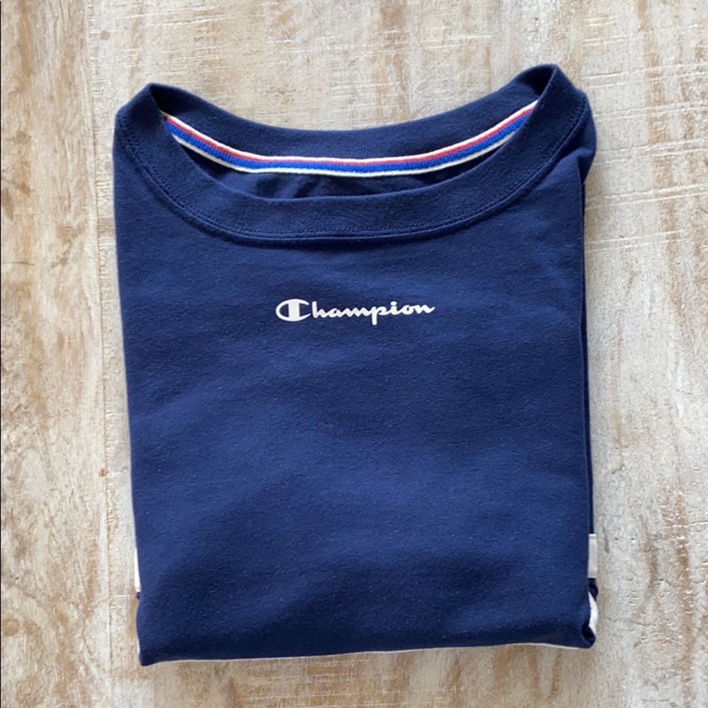 Champion Rugby Stripe L/S Tee {Nvy/Wht} S - Picture 10 of 10